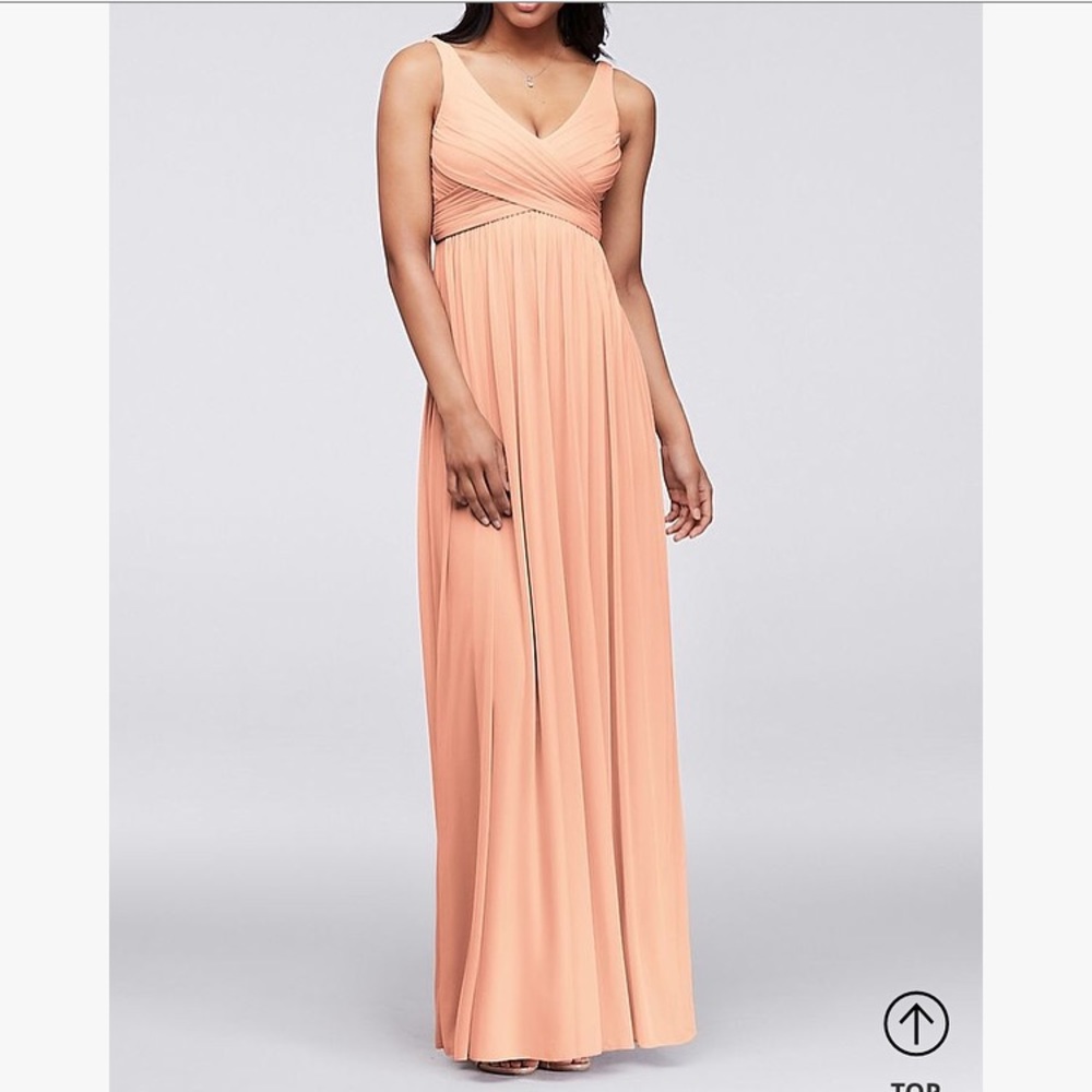 David’s Bridal Light Pink (Bellini) Long Dress